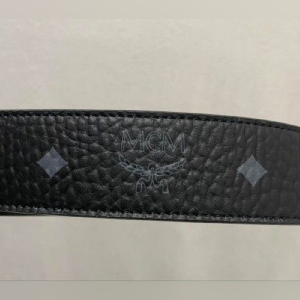 Black MCM Belt Silver Buckle ONE SIZE Brand New Comes With Box And Dust Bag - Picture 5 of 9